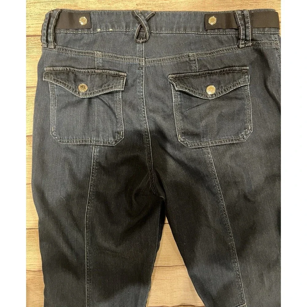 WHBM White House Black Market blue Cotton denim Straight Crop jeans -size 6